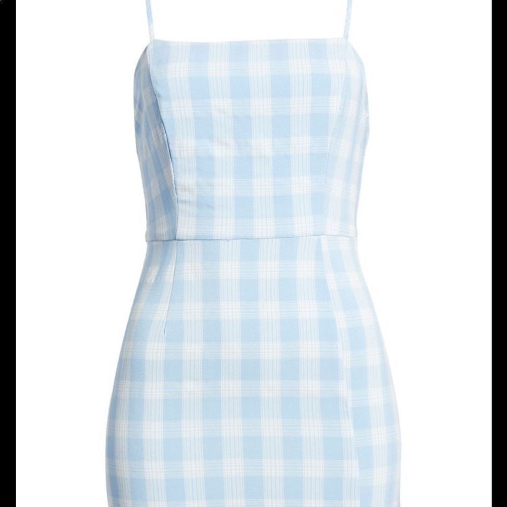 Nordstorm Bp Gingham Sheath Cami Mini Dress in Blue BabyDoll Mini Dress - Picture 2 of 10